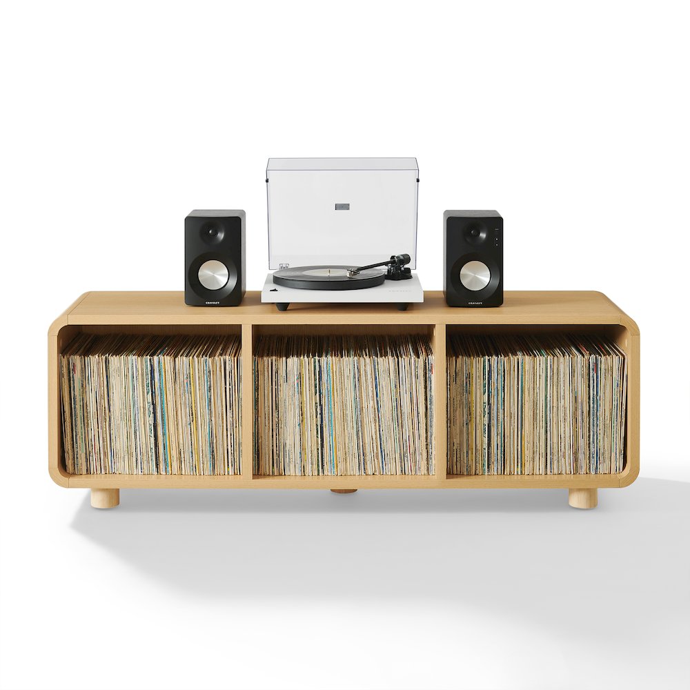 Zoe Large Record Player Stand With Vinyl Storage. Picture 4