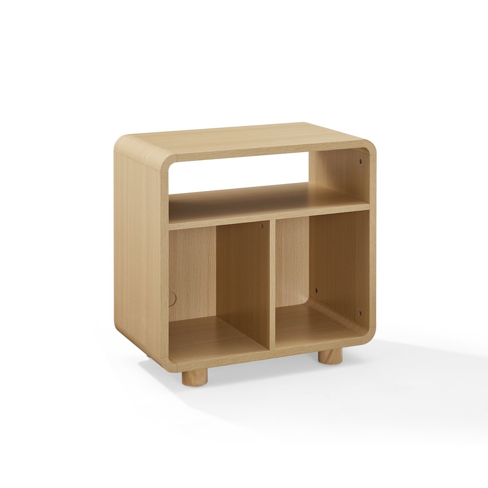 Zoe Record Player Stand With Vinyl Storage Ash. Picture 2