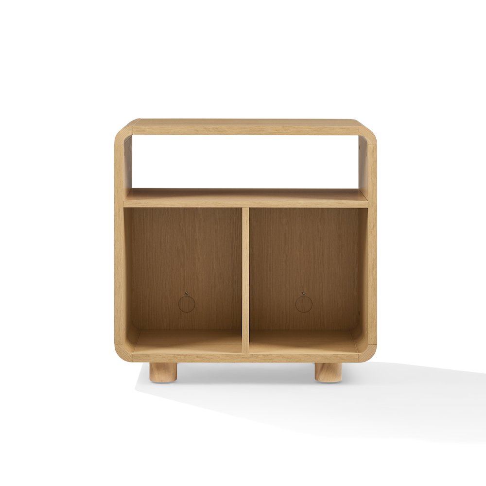 Zoe Record Player Stand With Vinyl Storage Ash. Picture 3