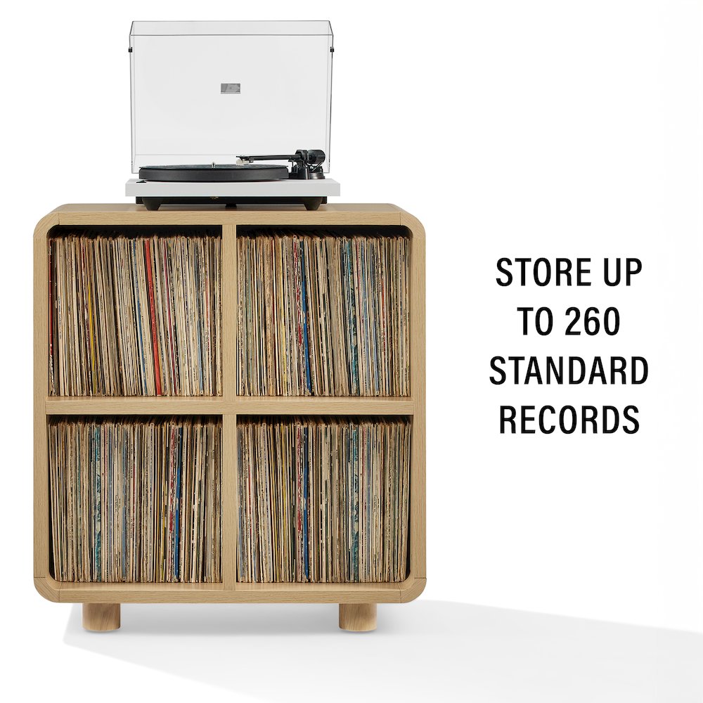 Zoe 4 Cube Record Player Stand With Vinyl Storage Ash. Picture 9