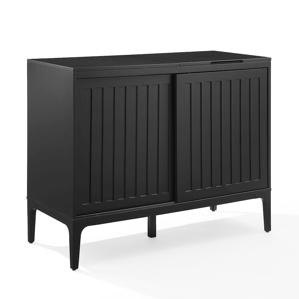 Asher Large Record Player Cabinet With Vinyl Storage. Picture 1