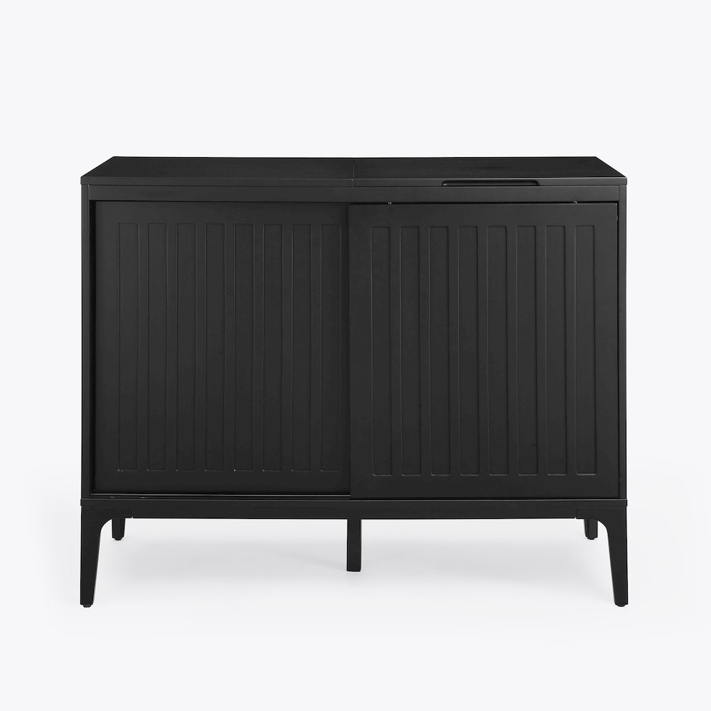 Asher Large Record Player Cabinet With Vinyl Storage. Picture 2