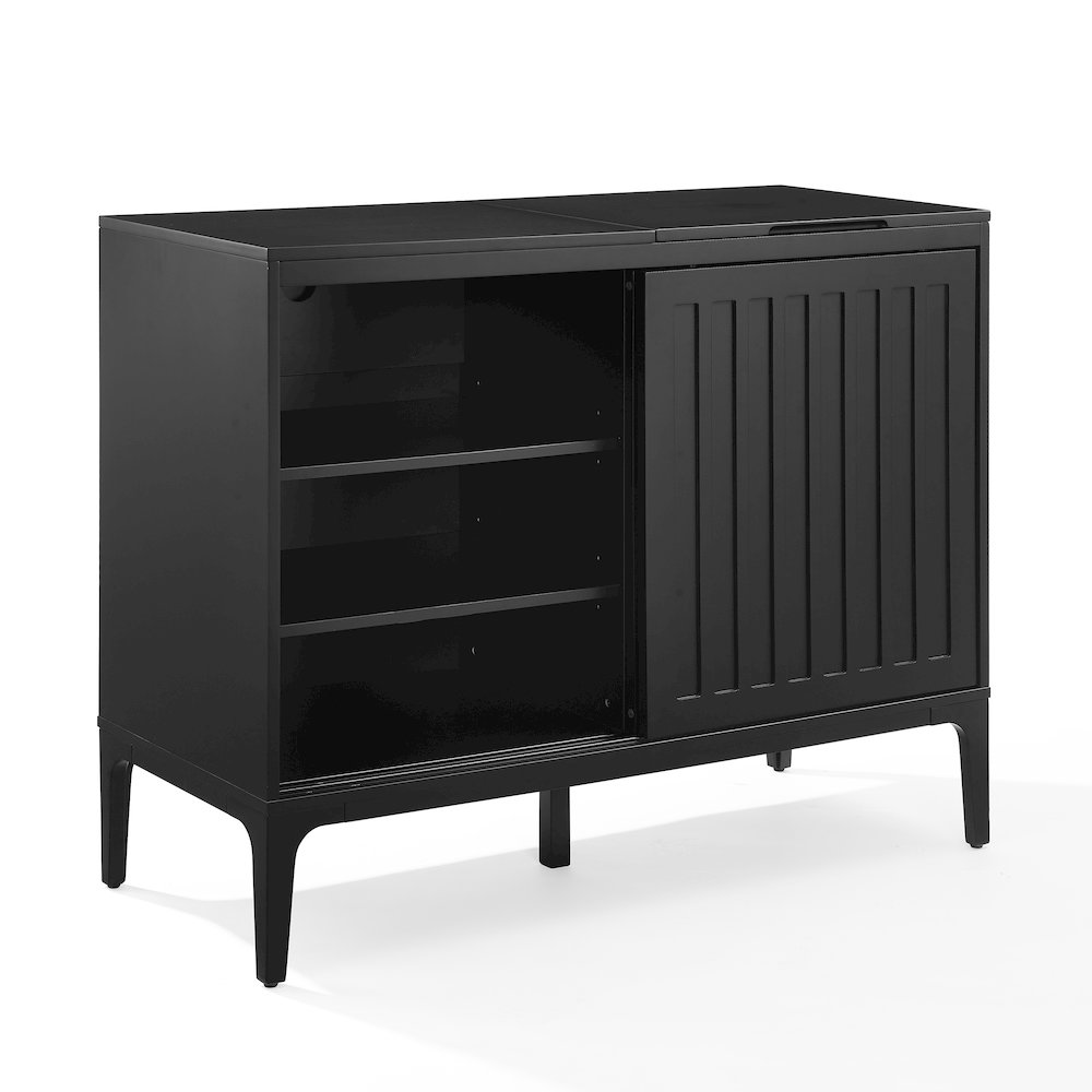 Asher Large Record Player Cabinet With Vinyl Storage. Picture 11