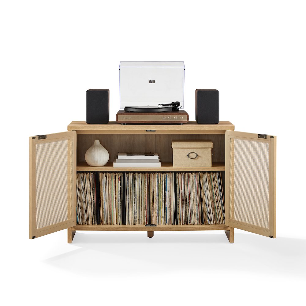 Kenji Record Player Cabinet with Vinyl Storage, Media Stand. Picture 4
