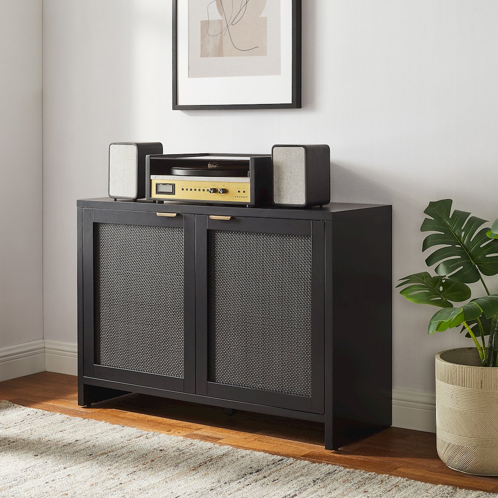 Kenji Record Player Cabinet With Vinyl Storage. Picture 7