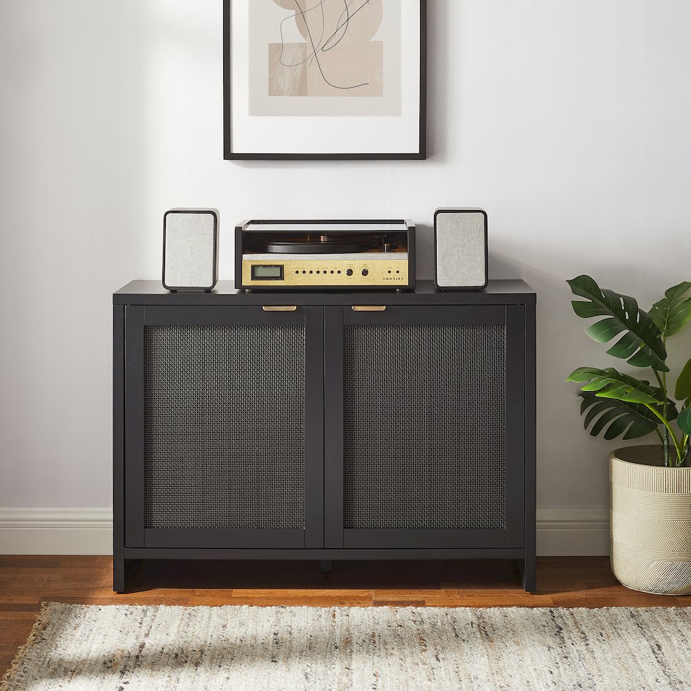 Kenji Record Player Cabinet With Vinyl Storage. Picture 8