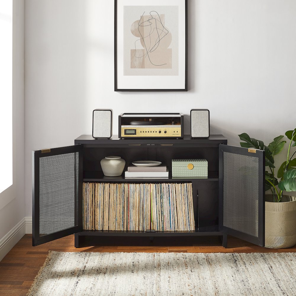 Kenji Record Player Cabinet With Vinyl Storage. Picture 10