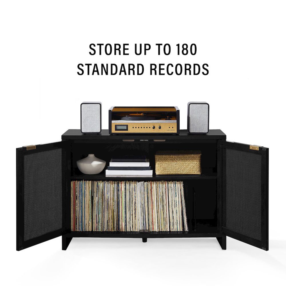 Kenji Record Player Cabinet With Vinyl Storage. Picture 11