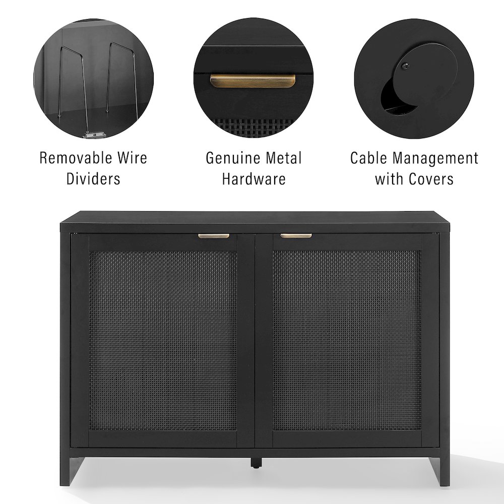 Kenji Record Player Cabinet With Vinyl Storage. Picture 12