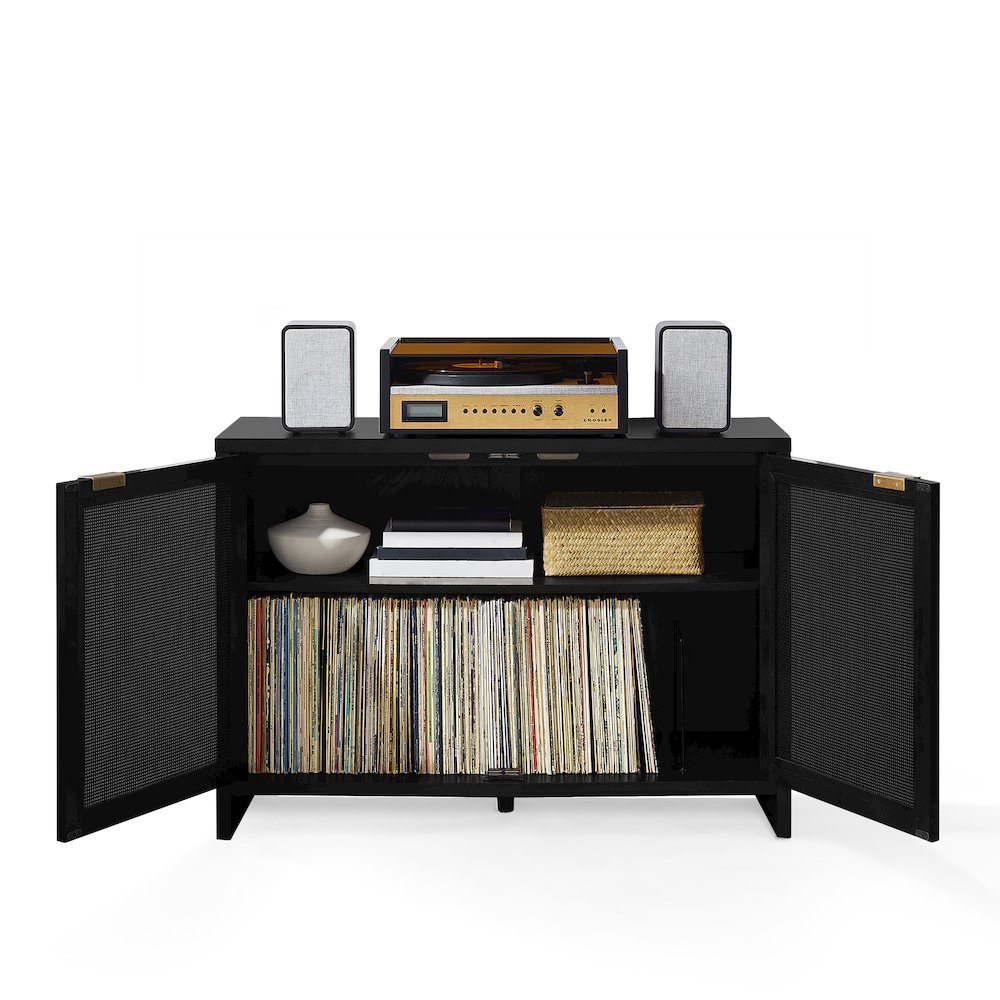 Kenji Record Player Cabinet With Vinyl Storage. Picture 6