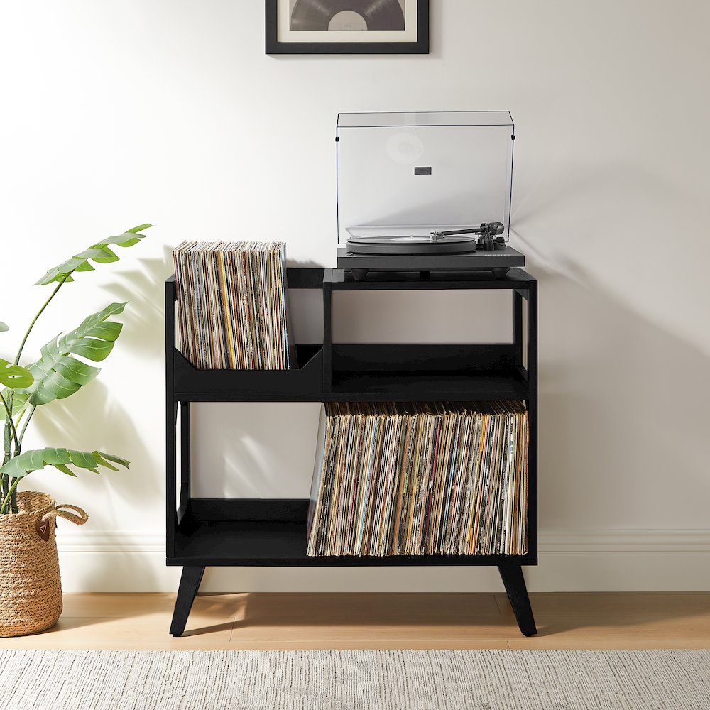 Asheville Medium Record Player Stand With Vinyl Storage. Picture 7