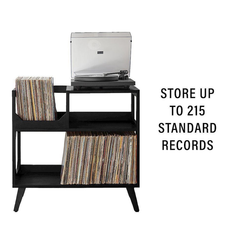 Asheville Medium Record Player Stand With Vinyl Storage. Picture 8