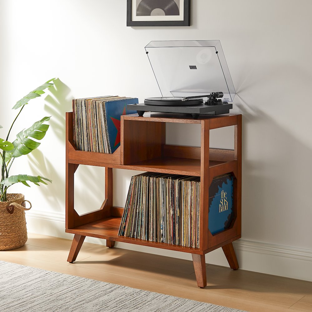 Asheville Medium Record Player Stand With Vinyl Storage. Picture 4