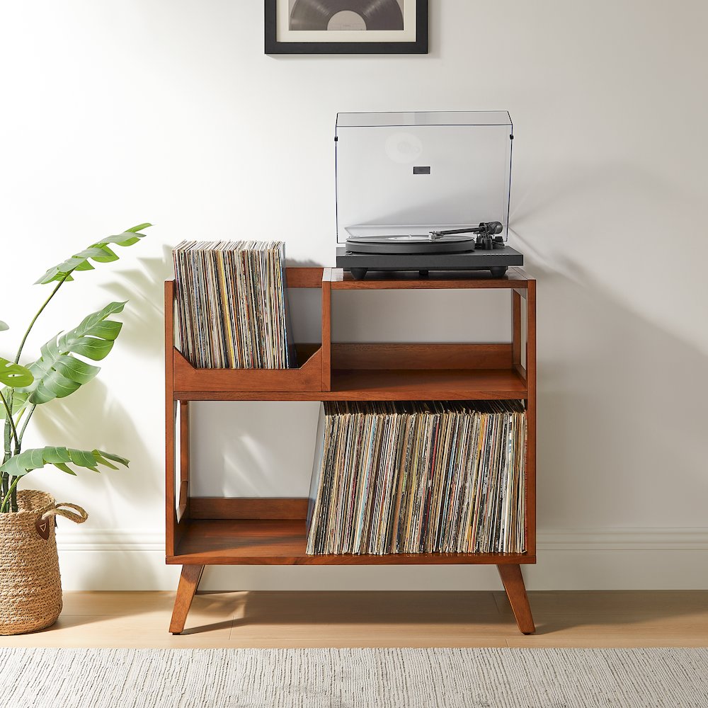 Asheville Medium Record Player Stand With Vinyl Storage. Picture 5