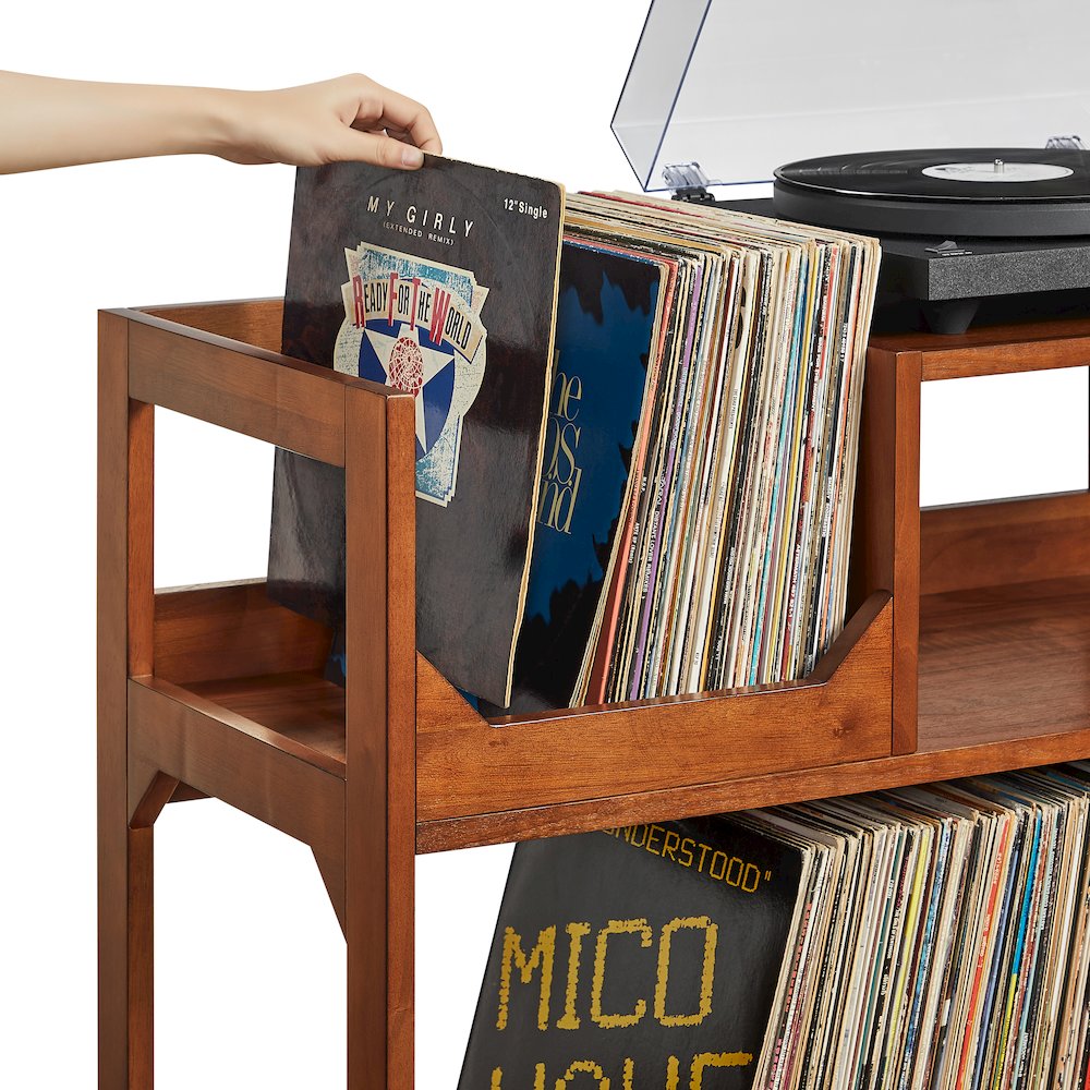 Asheville Medium Record Player Stand With Vinyl Storage. Picture 11