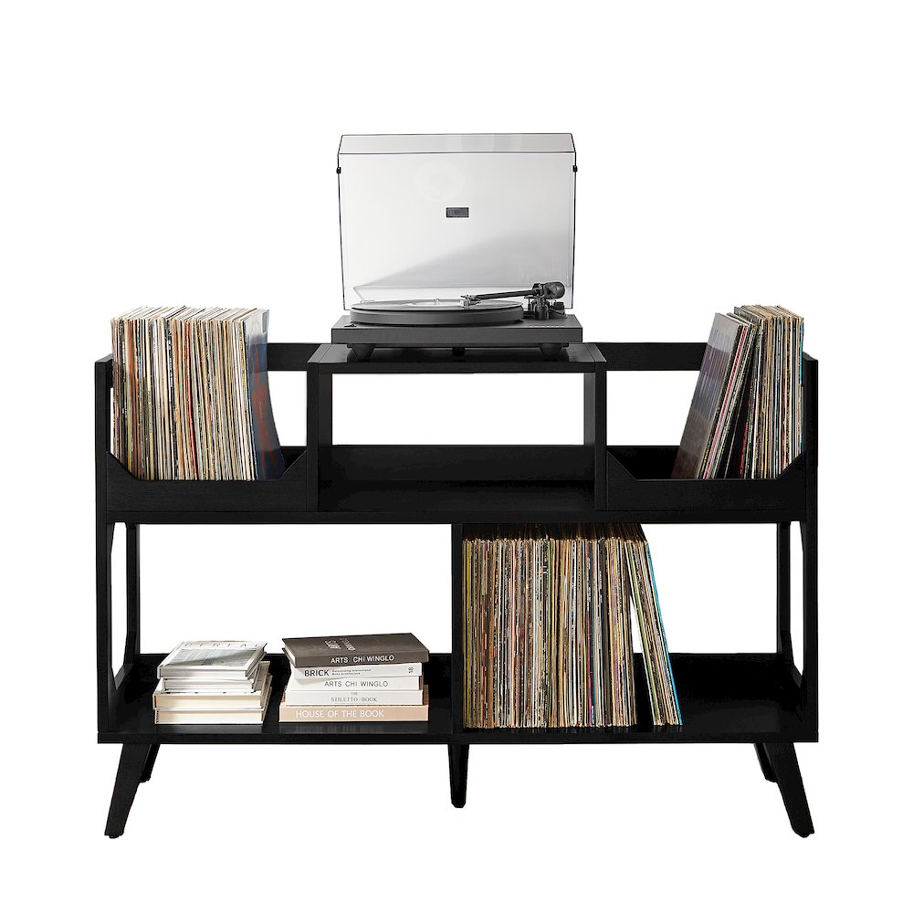 Asheville Large Record Player Stand With Vinyl Storage. Picture 4