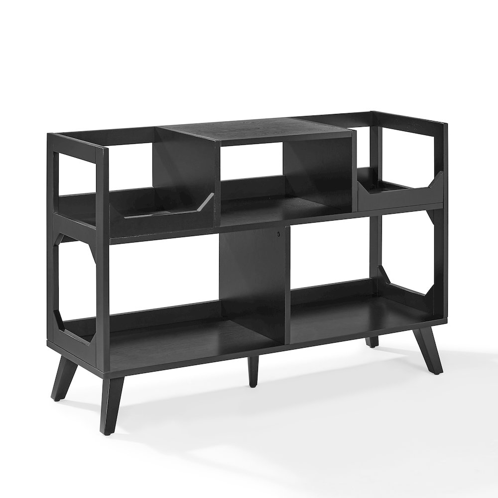 Asheville Large Record Player Stand With Vinyl Storage. Picture 1