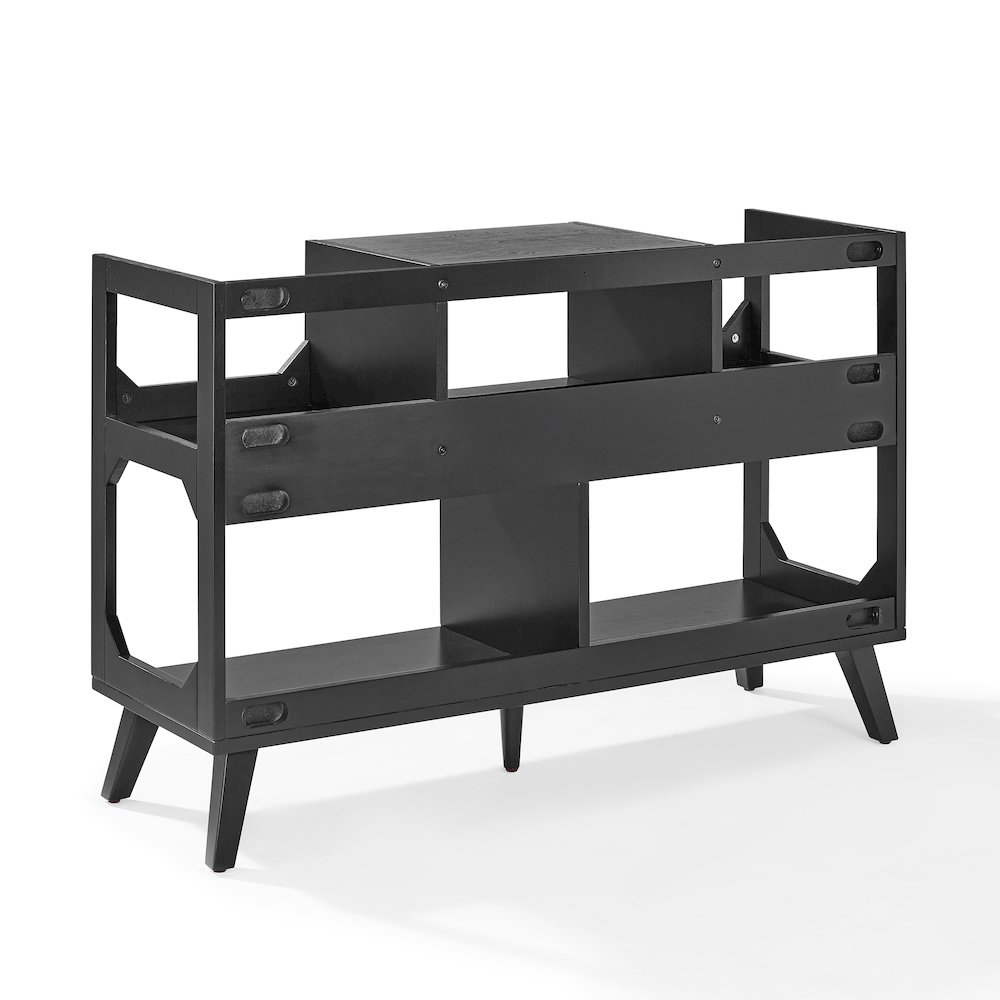 Asheville Large Record Player Stand With Vinyl Storage. Picture 3