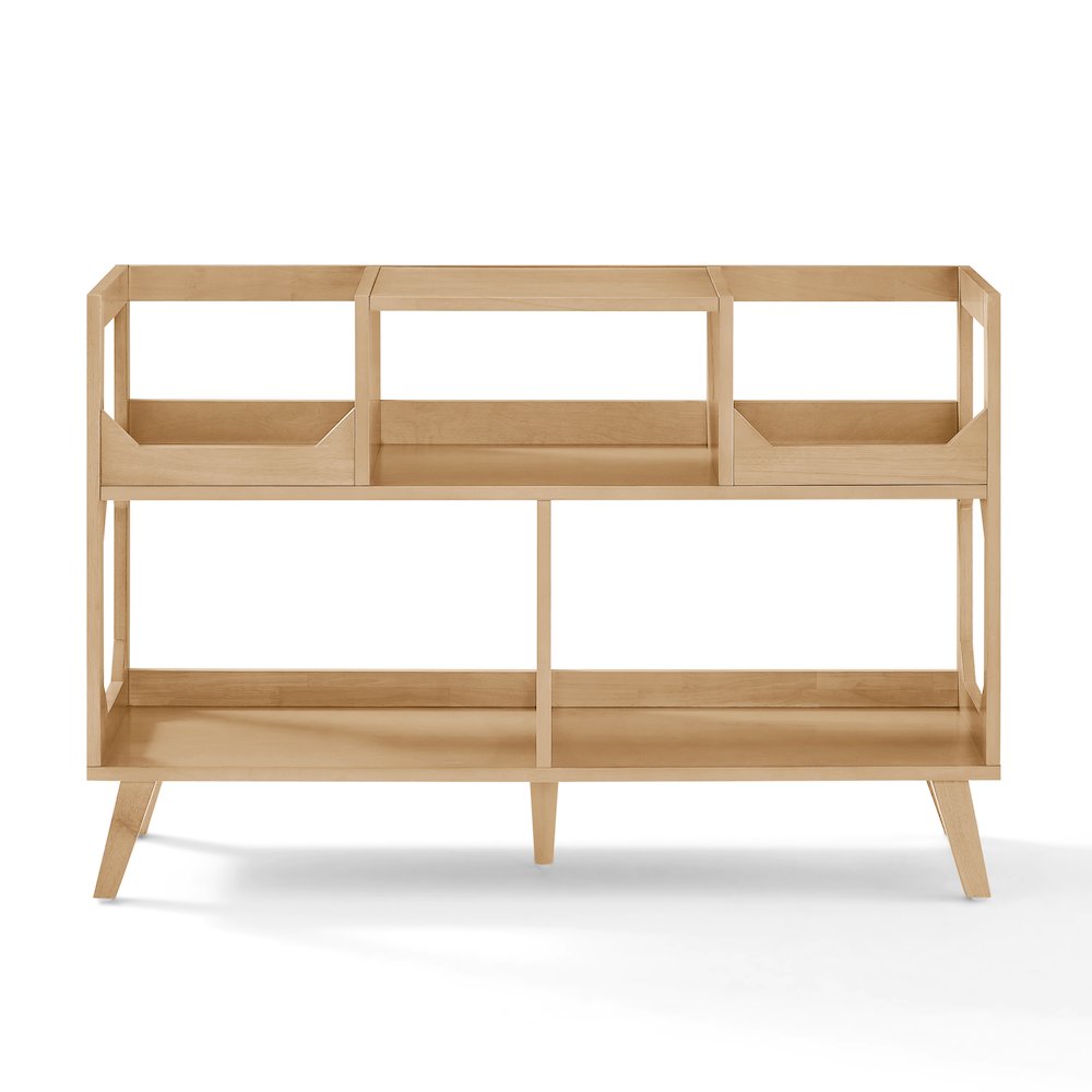 Asheville Large Record Player Stand With Vinyl Storage Natural. Picture 3