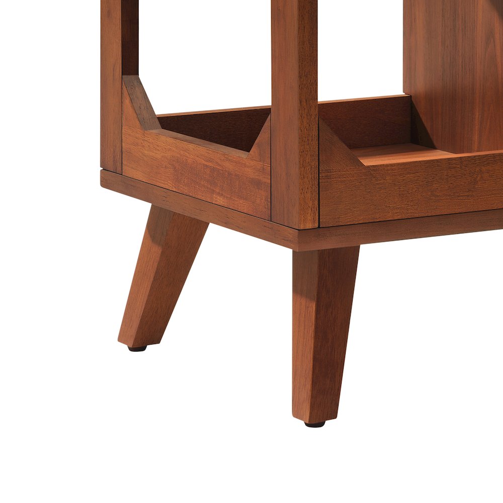 Asheville Low Record Player Stand With Vinyl Storage. Picture 14