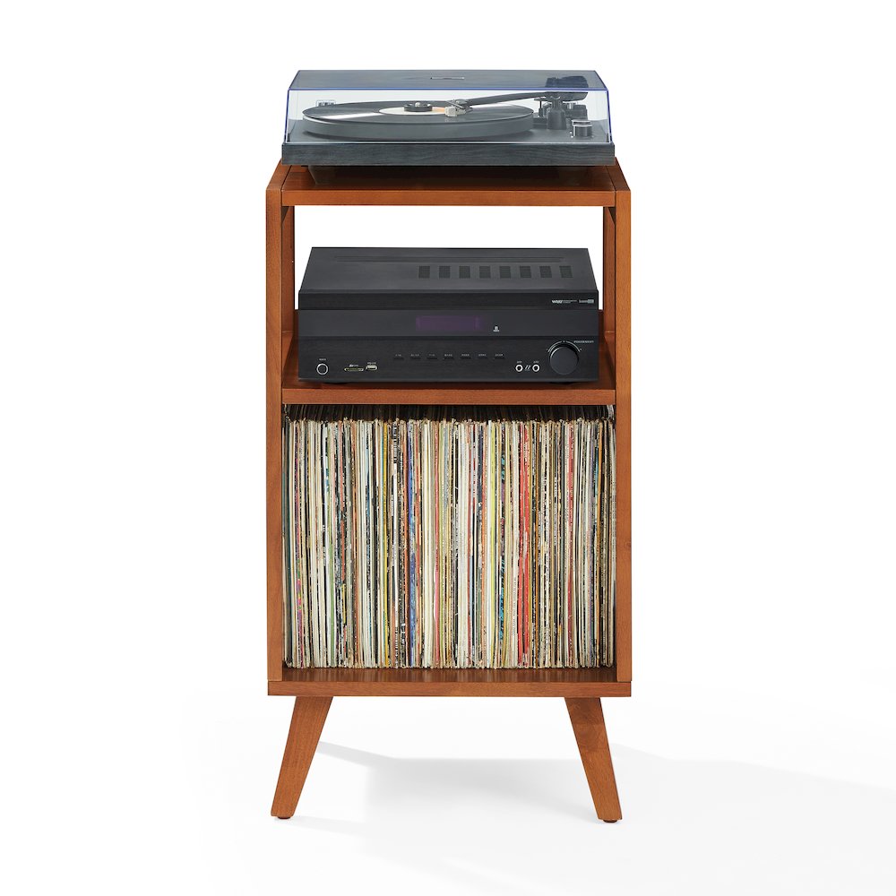 Asheville Small Record Player Stand With Vinyl Storage. Picture 4