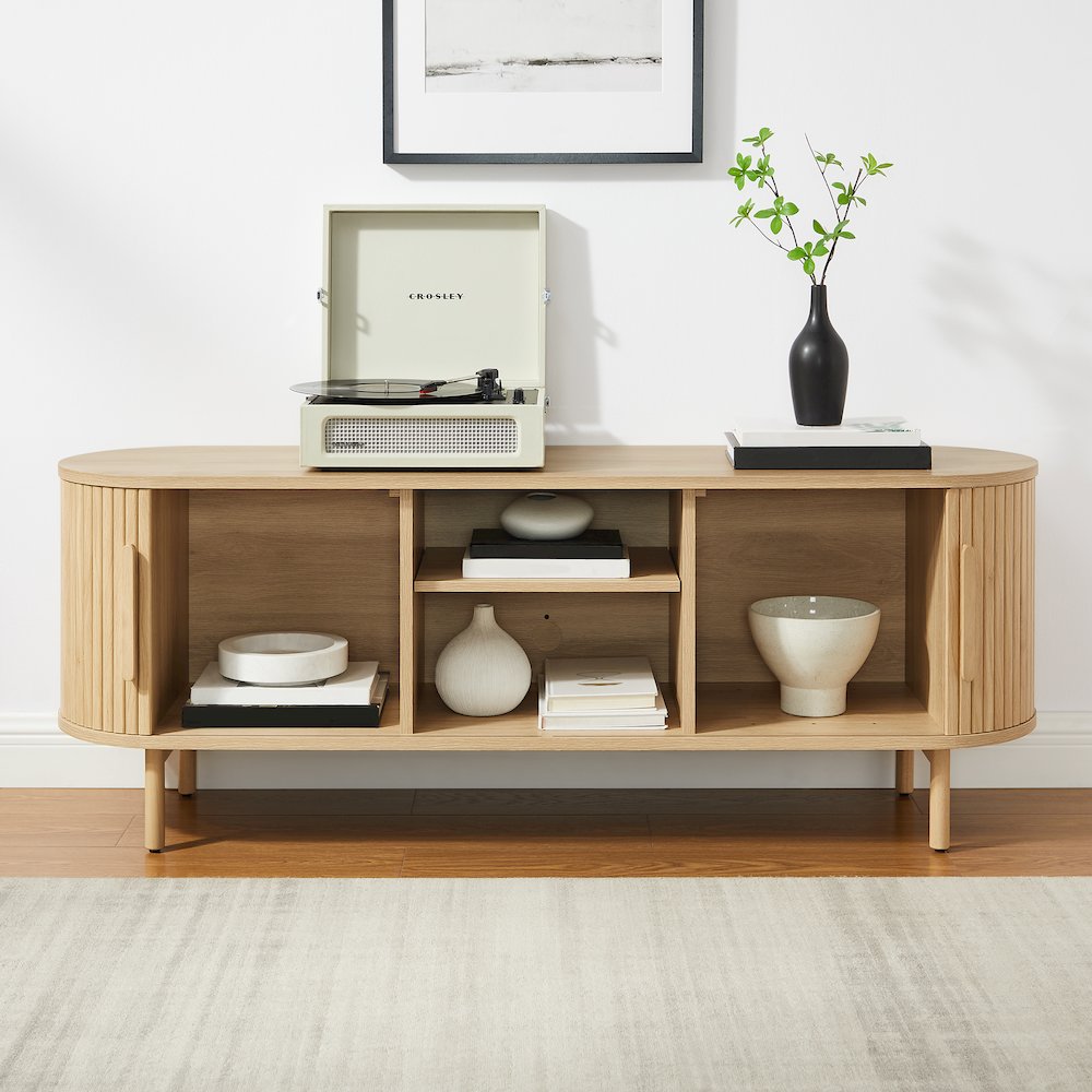 Ambrose Record Player Cabinet With Vinyl Storage. Picture 9