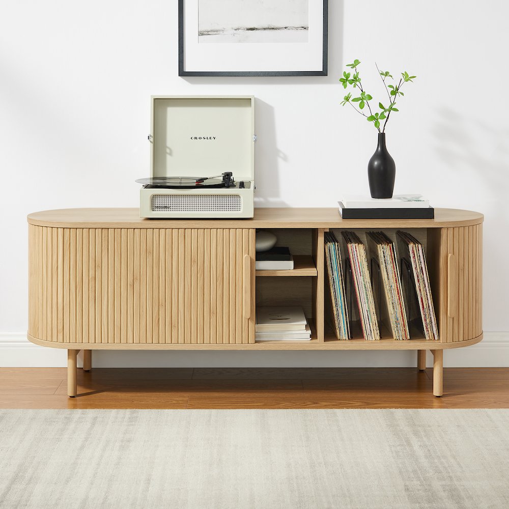 Ambrose Record Player Cabinet With Vinyl Storage. Picture 11