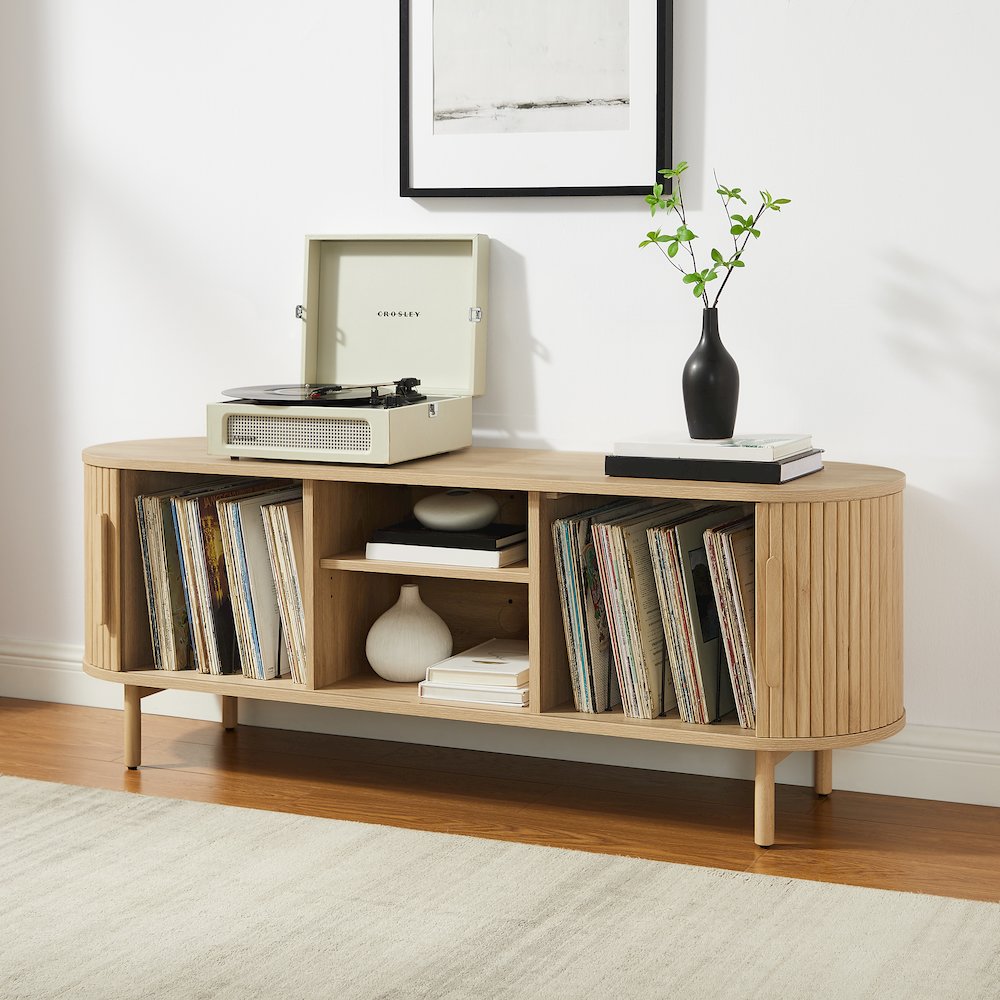 Ambrose Record Player Cabinet With Vinyl Storage. Picture 12
