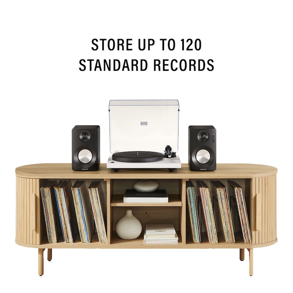 Ambrose Record Player Cabinet With Vinyl Storage. Picture 14