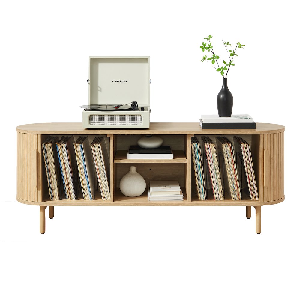Ambrose Record Player Cabinet With Vinyl Storage. Picture 19