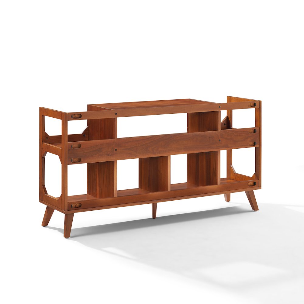 Asheville Xl Record Player Stand With Vinyl Storage Walnut. Picture 4