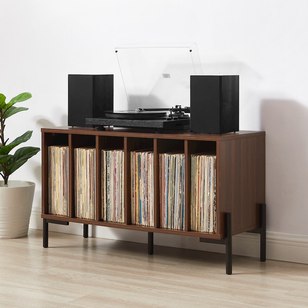 Greenwich Medium Record Player Stand With Vinyl Storage. Picture 5