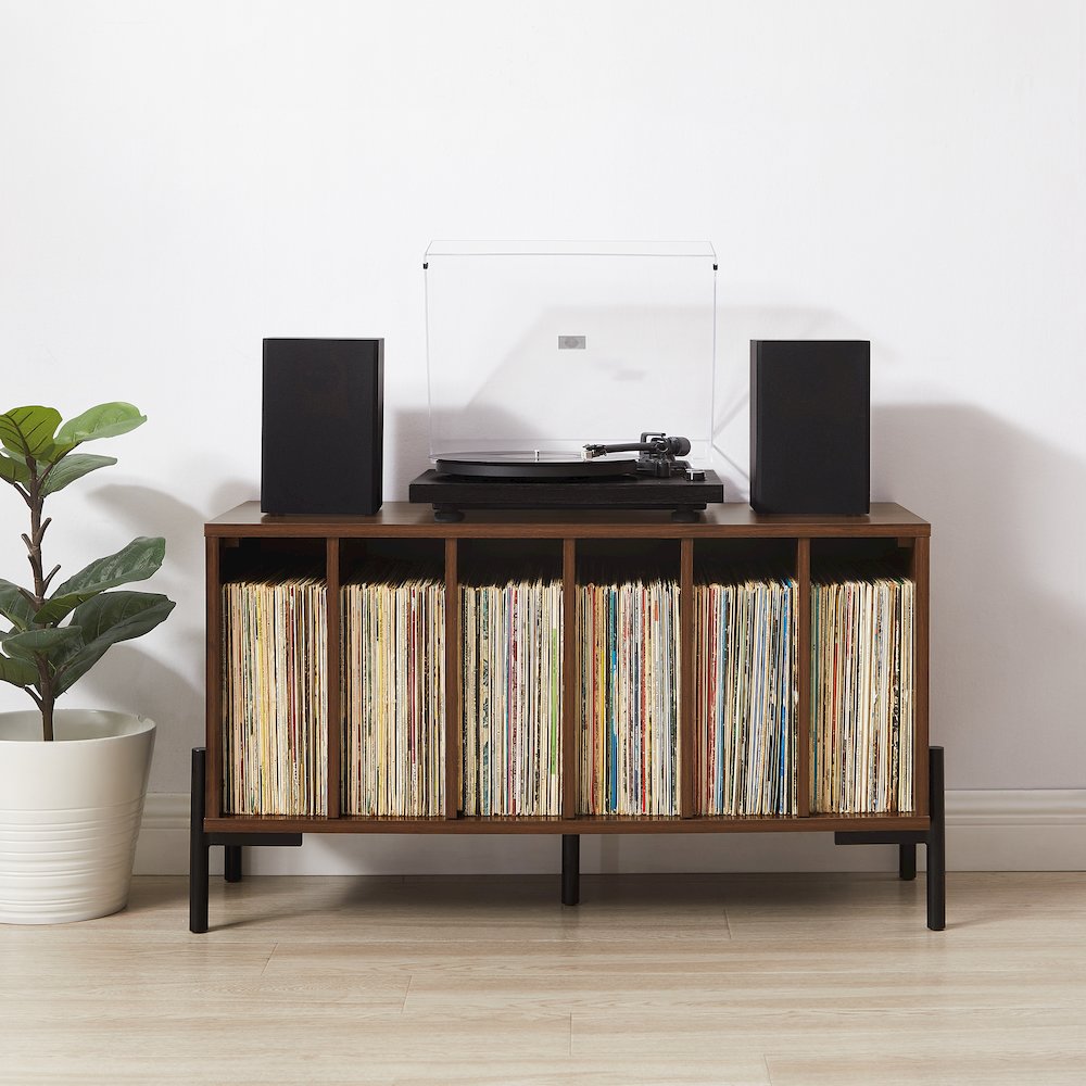 Greenwich Medium Record Player Stand With Vinyl Storage. Picture 6