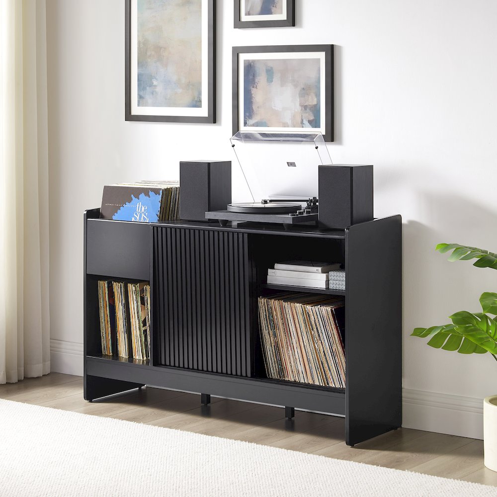 Arden Record Player Cabinet With Vinyl Storage. Picture 6
