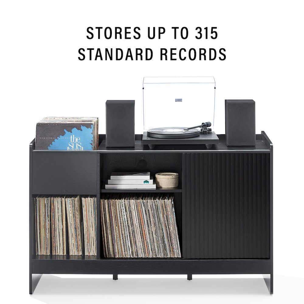 Arden Record Player Cabinet With Vinyl Storage. Picture 9