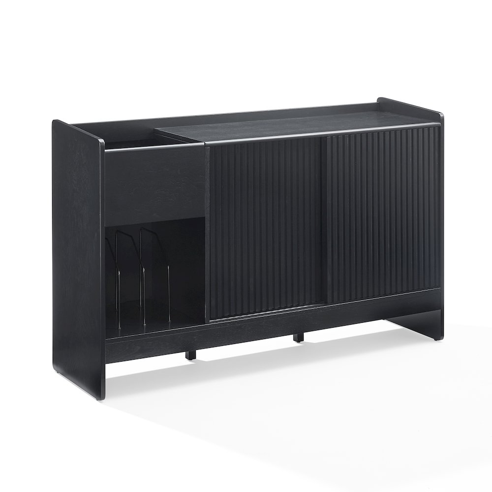 Arden Record Player Cabinet With Vinyl Storage. Picture 2