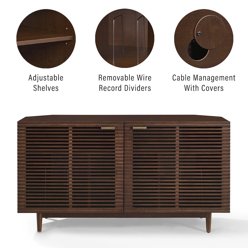 Cameron Corner Record Player Cabinet With Vinyl Storage. Picture 10
