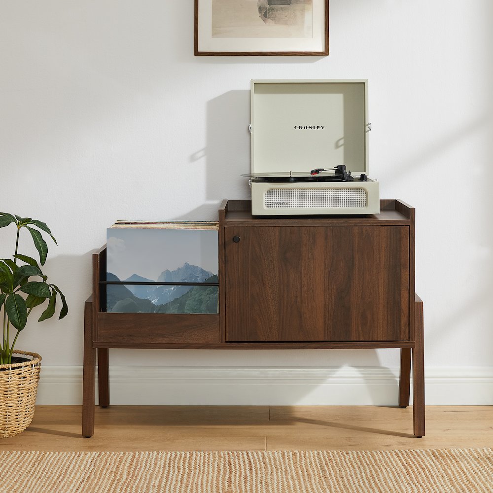 Luna Record Player Cabinet With Vinyl Storage. Picture 7