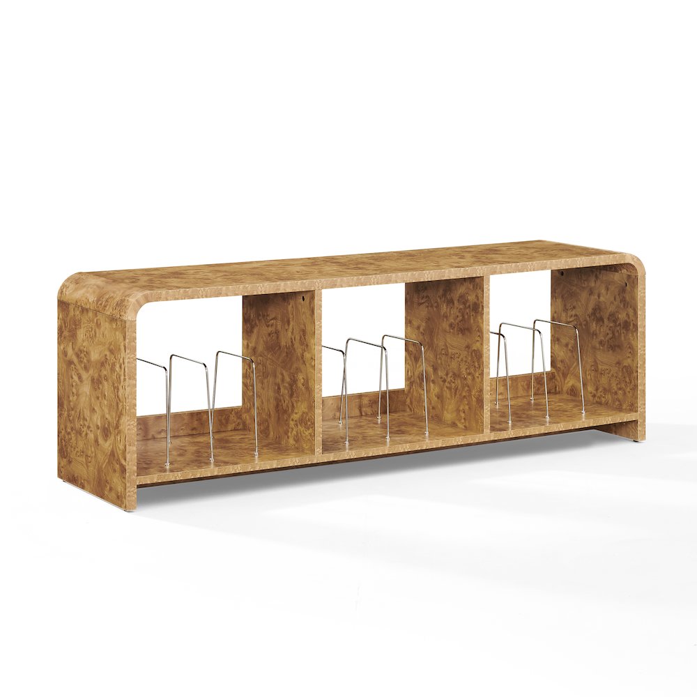 Ingrid Large Record Player Stand With Vinyl Storage Maple. Picture 1
