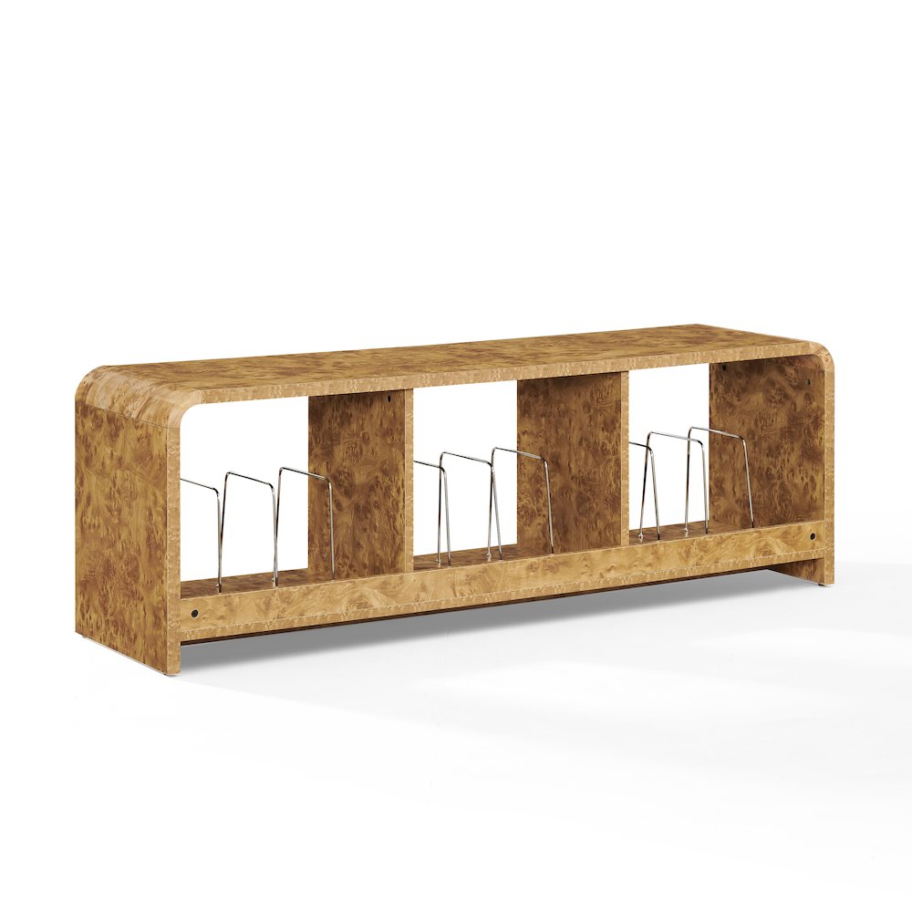 Ingrid Large Record Player Stand With Vinyl Storage Maple. Picture 3