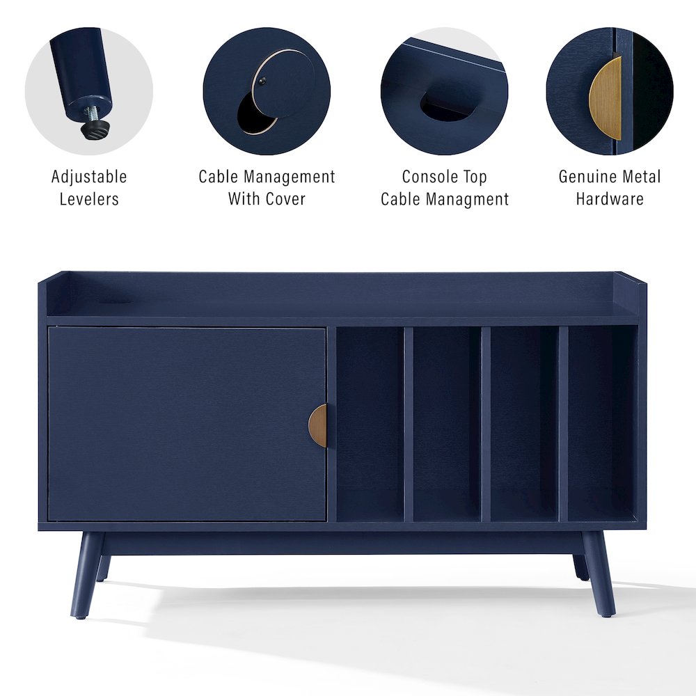 Skylar Mid-Century Record Player Cabinet with Vinyl Storage, Turntable Stand. Picture 10