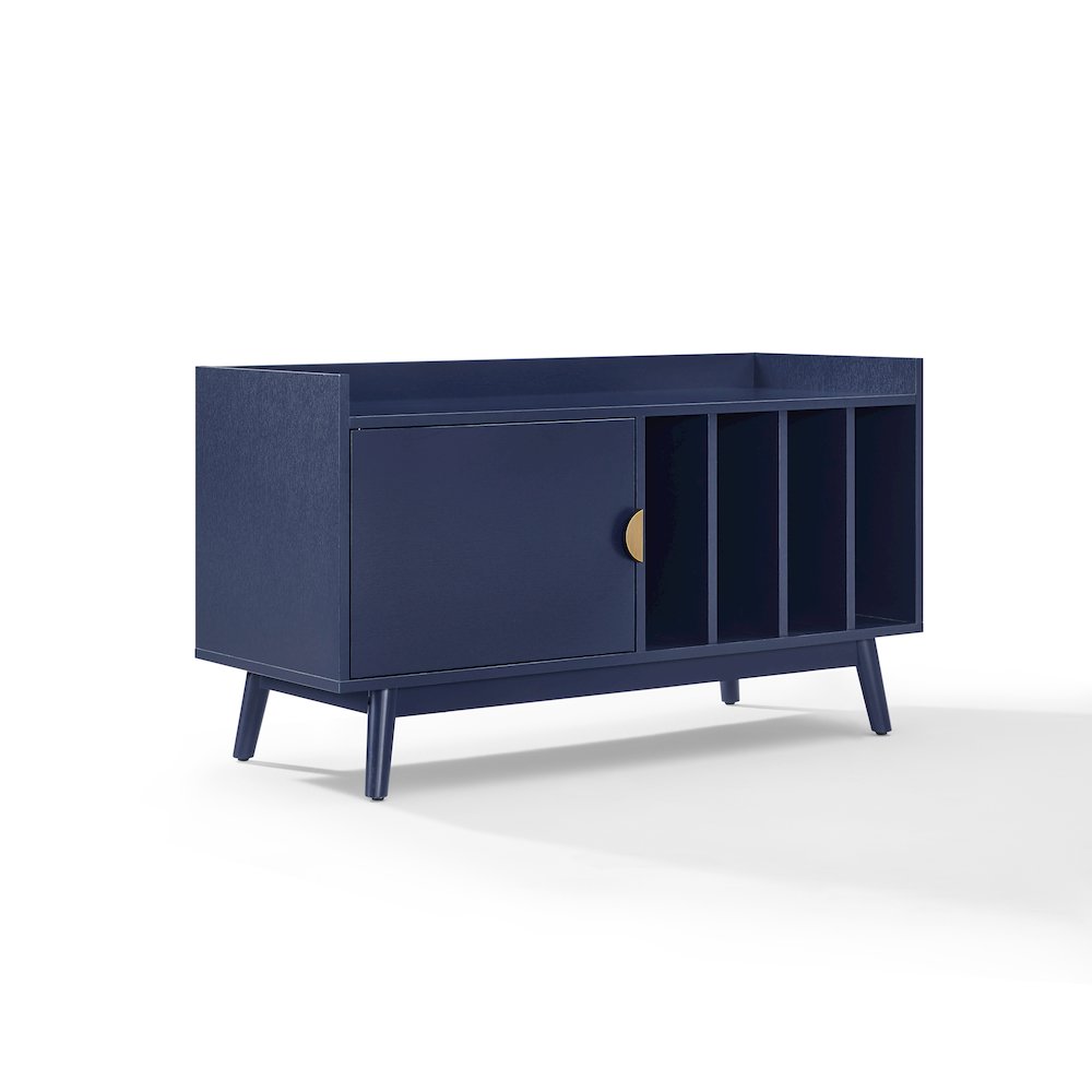 Skylar Mid-Century Record Player Cabinet with Vinyl Storage, Turntable Stand. Picture 1