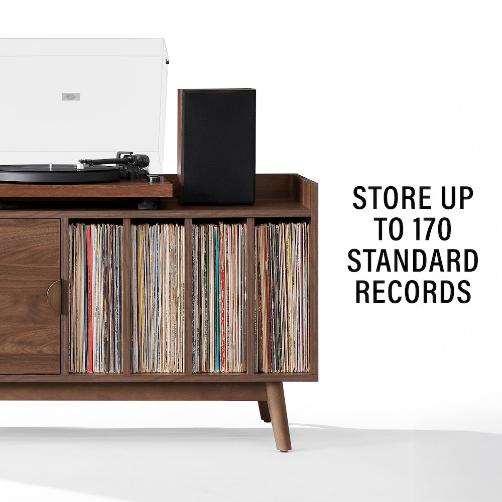 Skylar Mid-Century Record Player Cabinet with Vinyl Storage, Turntable Stand. Picture 9
