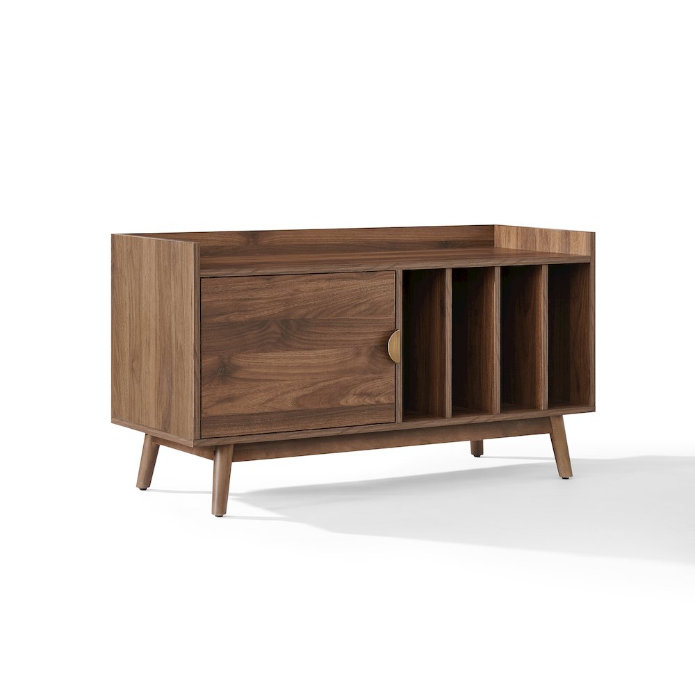 Skylar Mid-Century Record Player Cabinet with Vinyl Storage, Turntable Stand. Picture 1