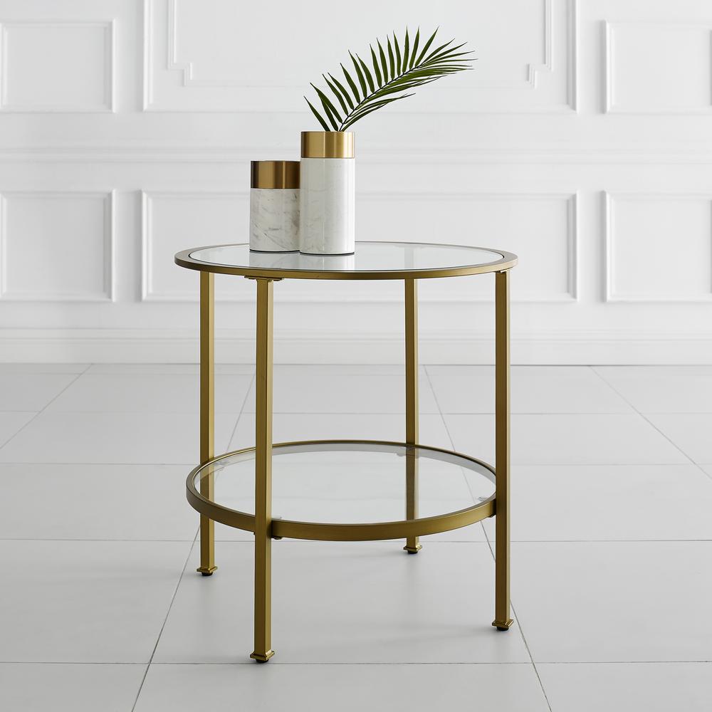 Aimee End Table Soft Gold. Picture 6