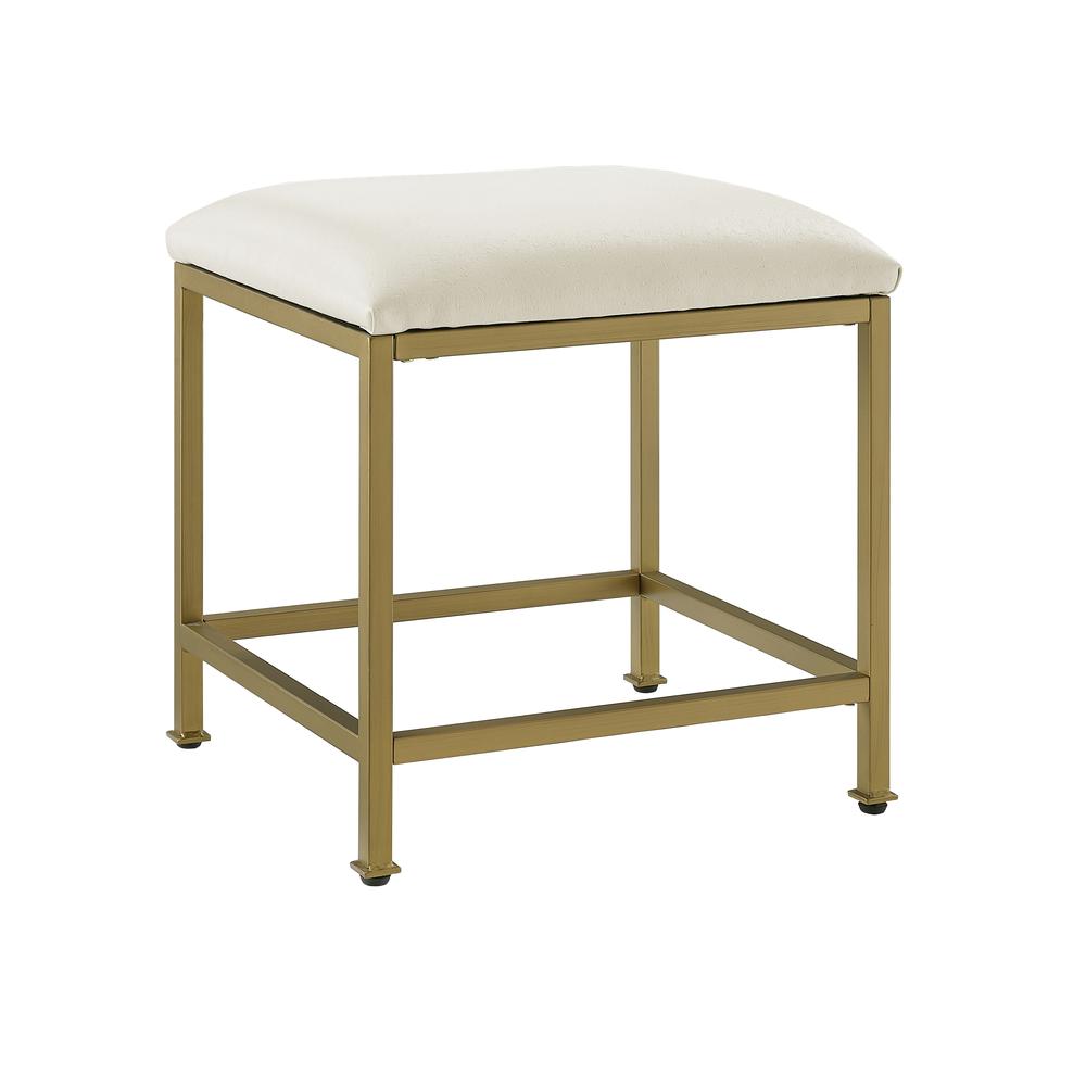 Aimee Vanity Stool Soft Gold. Picture 1