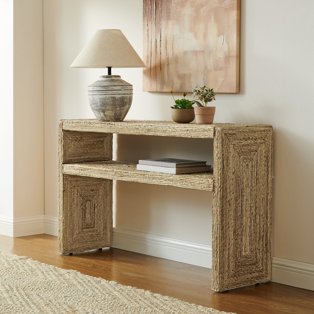 Marella Console Table Banana Leaf. Picture 2
