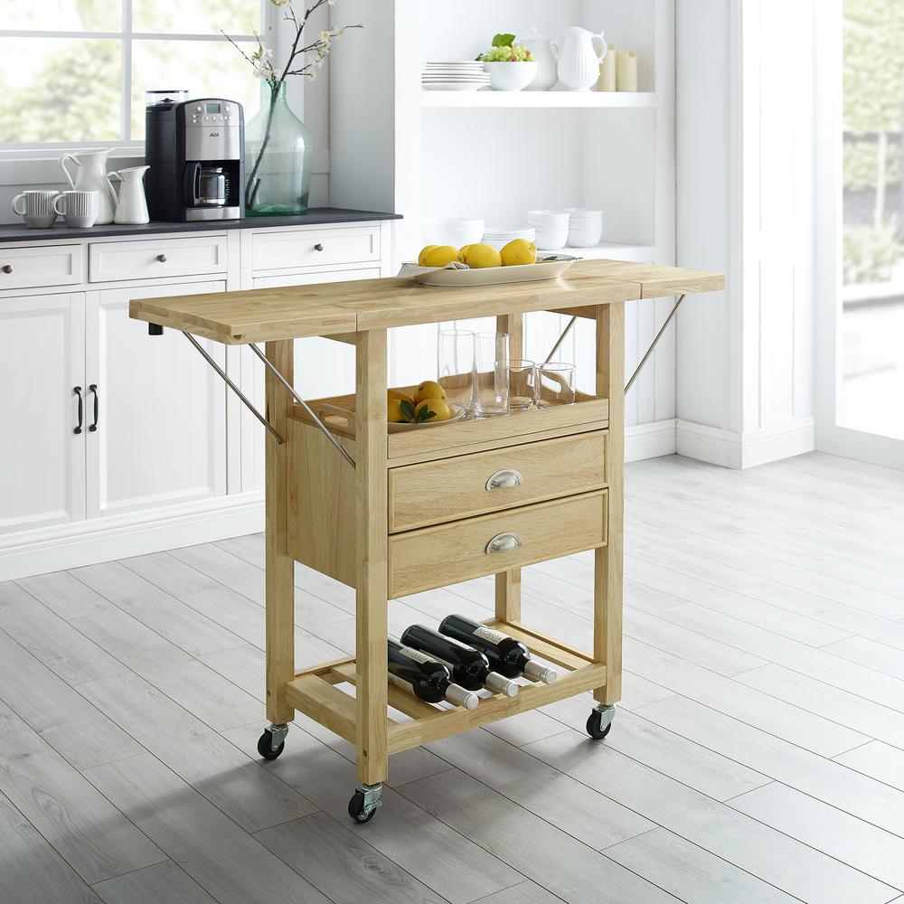 Bristol Double Drop Leaf Kitchen Cart. Picture 5