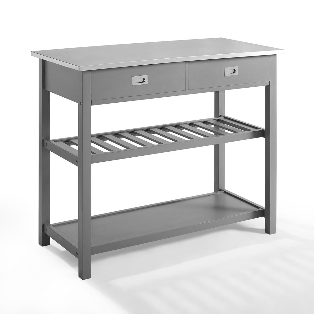 Chloe Stainless Steel Top Kitchen Island/Cart. Picture 6