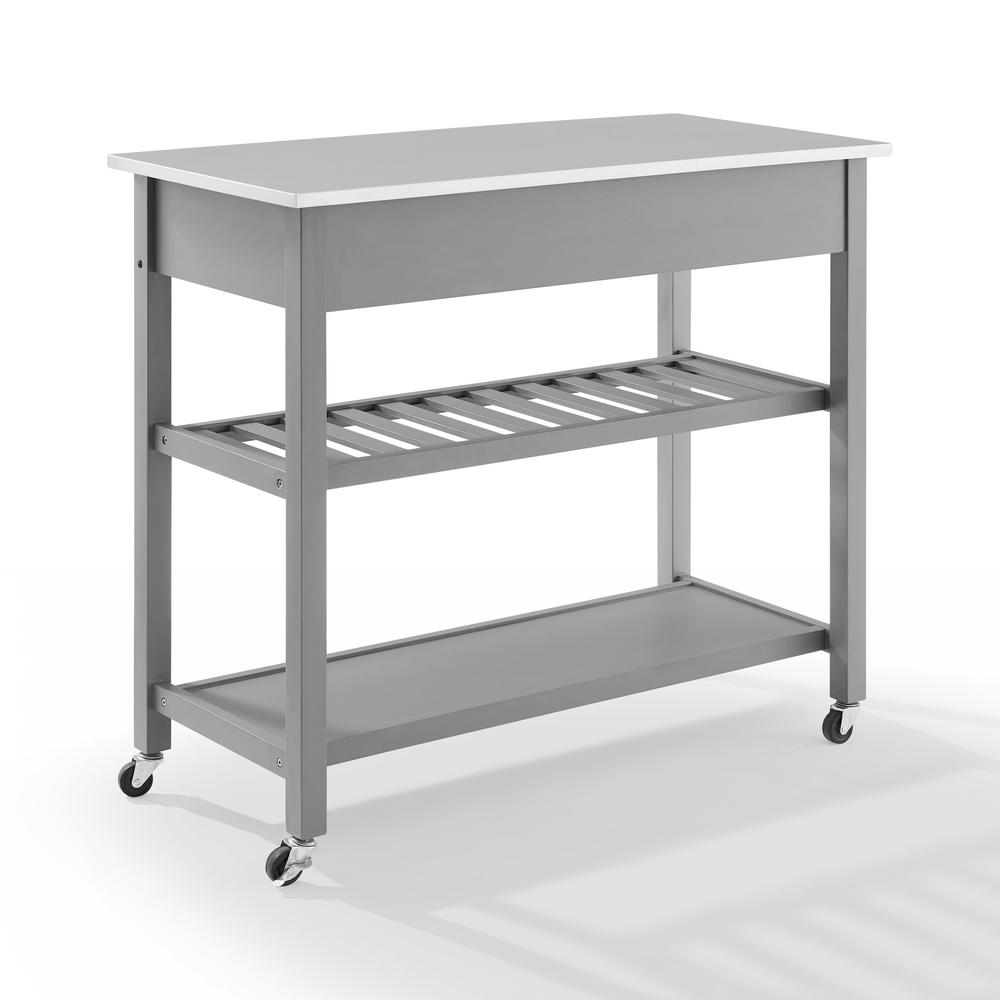 Chloe Stainless Steel Top Kitchen Island/Cart. Picture 13